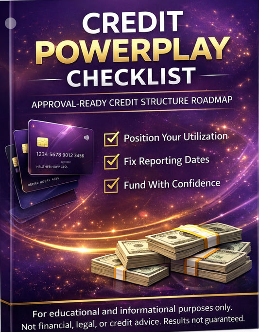 FREE Credit PowerPlay™ Checklist Approval-Ready Credit Profile Roadmap