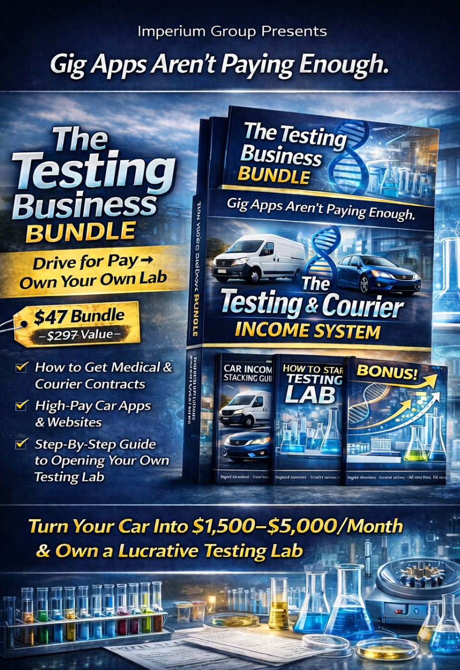 The Ultimate Bundle Medical, Testing Lab & Courier Business Blueprint Start Mobile • Stay Compliant • Scale with Contracts